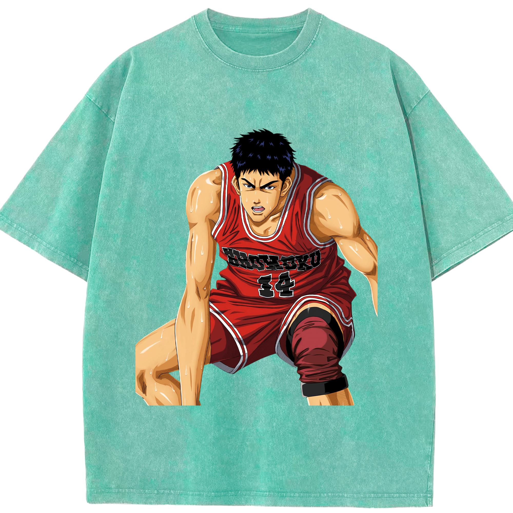 （画像用） SLAM DUNK／スラムダンク 綿100% ヴィンテージ風 半袖Tシャツ（フロントプリント）